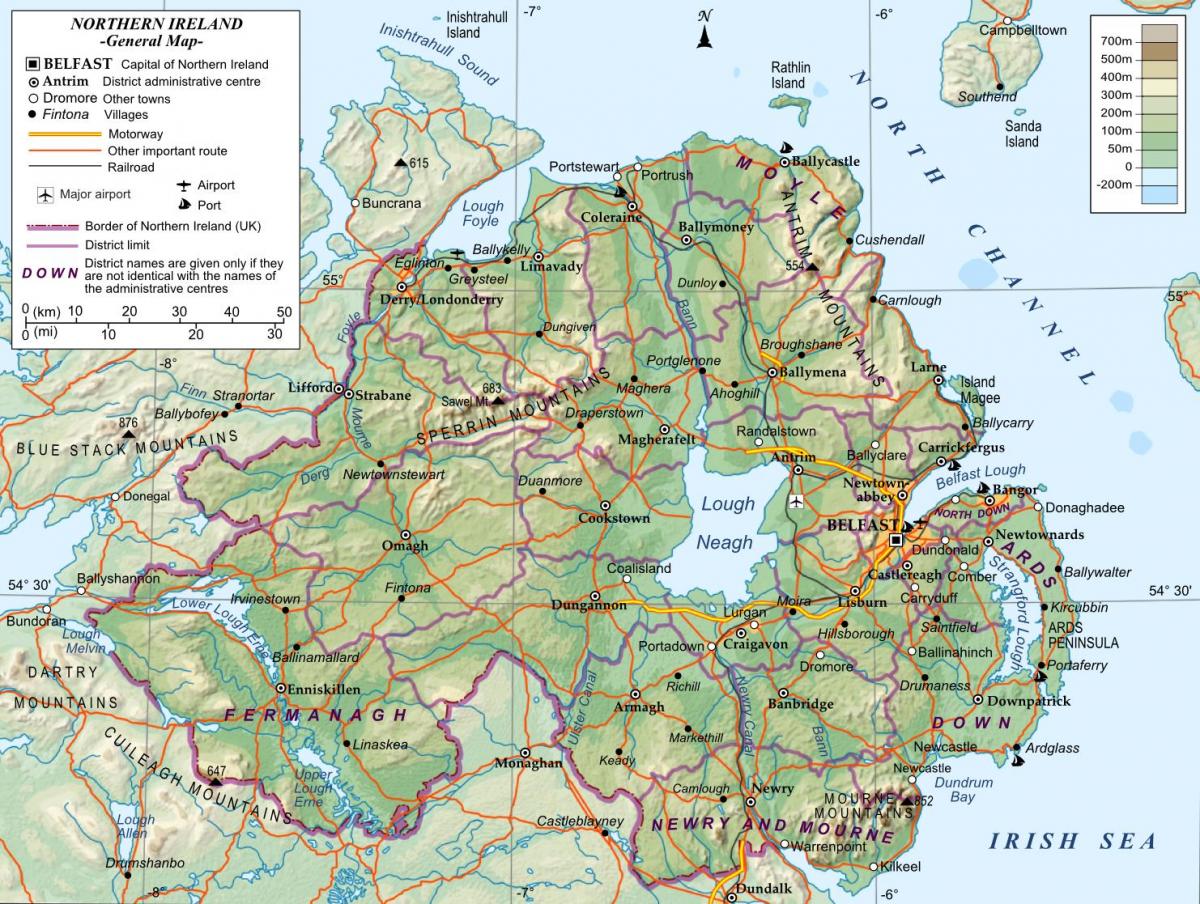 карта Северна Ирландия
