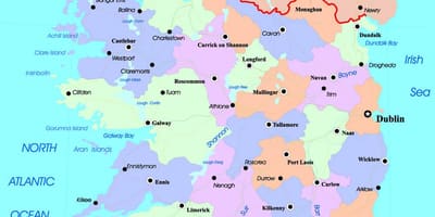 Политическата карта на Ирландия и Северна Ирландия