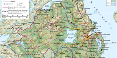 Карта на улиците на Северна Ирландия,