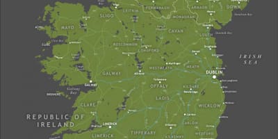 Представител на Ирландия на картата