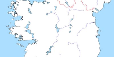 Карта е на картата на Ирландия с река