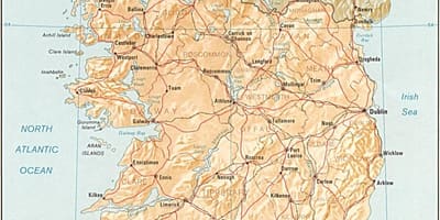 Карта на една голяма карта на Ирландия за продажба