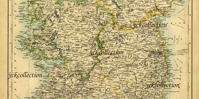 Стара карта на Ирландия