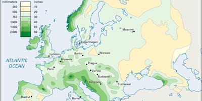 Дъждовна картата на Ирландия