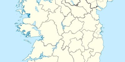 Карта на остров Ирландия
