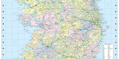Карта на разстояние Ирландия карта