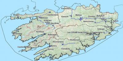 Подробна карта на Западна Ирландия